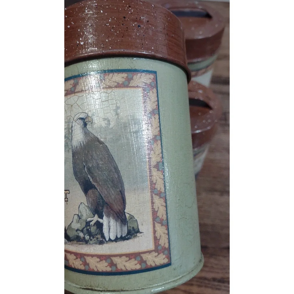 Ohio Wholesale Last Outpost Co Decorative Canister Set Wildlife Rustic Cabin 4pc